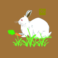 卯年の兎（ウサギ）のイラスト